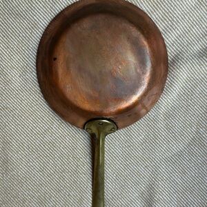 Paul Revere Vintage Copper 10” Frying Pan with Brass Handle